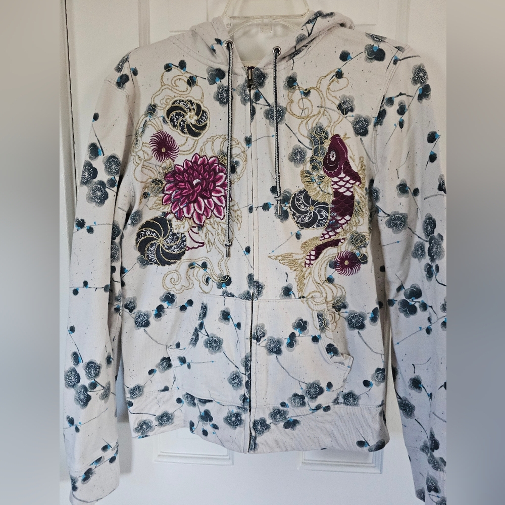 Lucky Brand Asian-inspired, embroidered hoodie